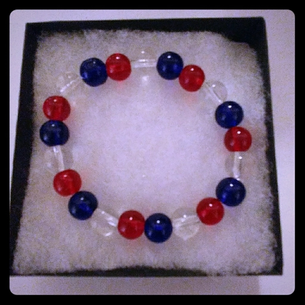 🔥CLEARANCE! Blue & Red Crystal Bracelet